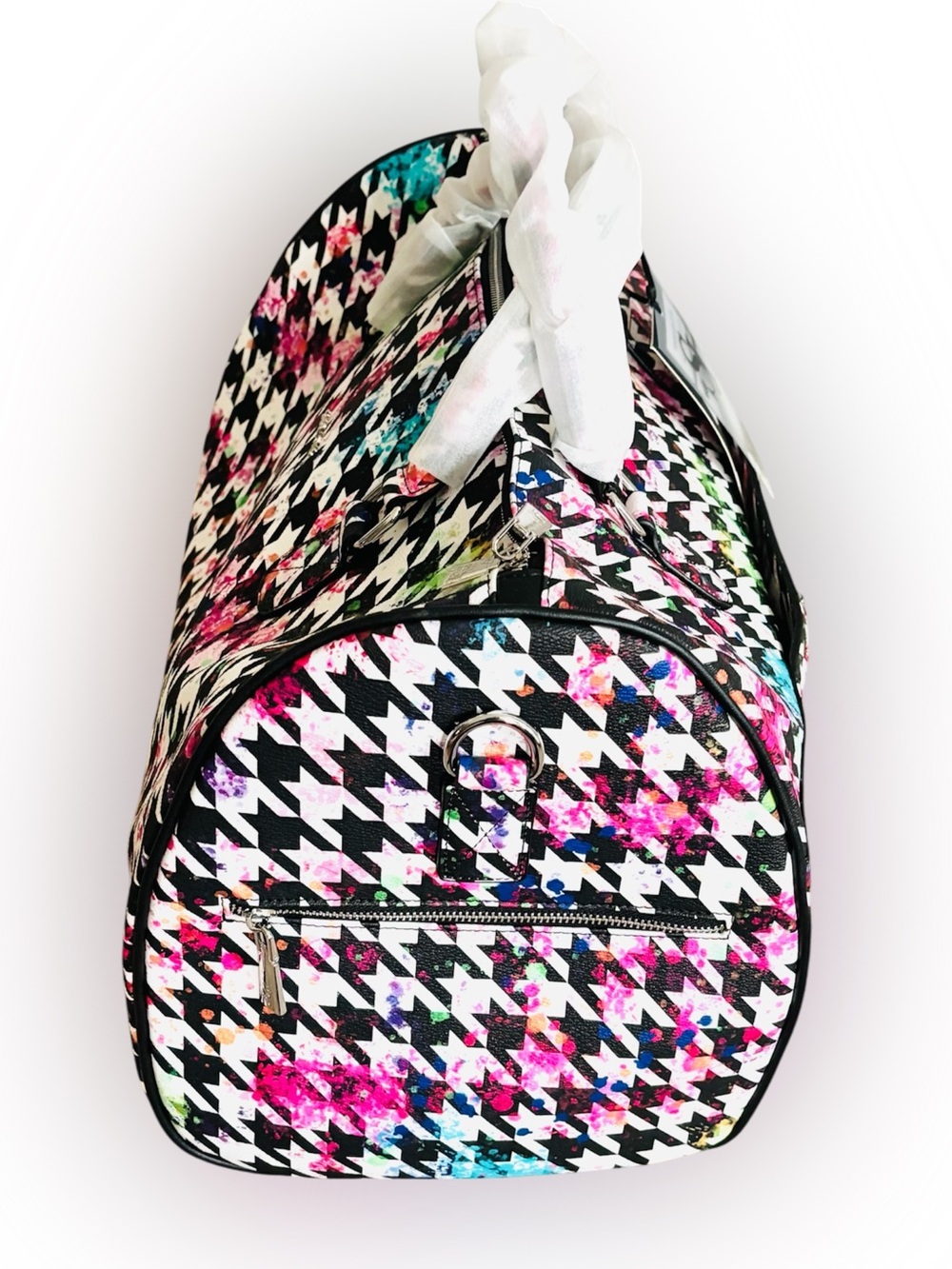 Sassy Jones Paintball Houndstooth Weekender Duffel Bag - Picture 3 of 6